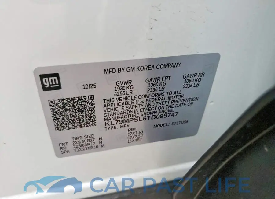 KL79MPSL6TB099747# 13