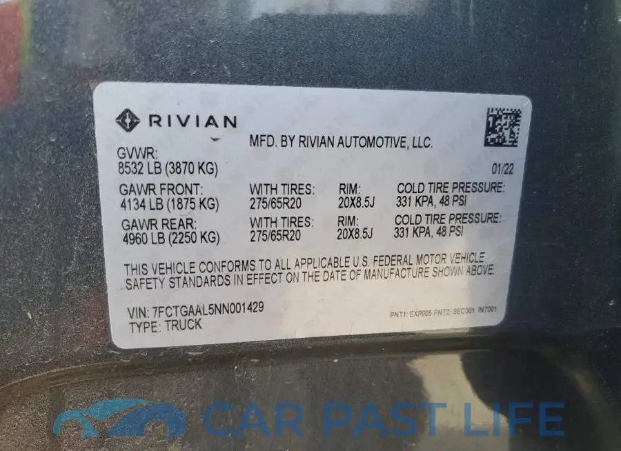 7FCTGAAL5NN001429# 12