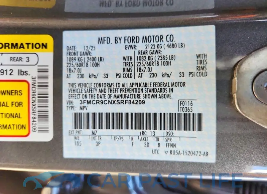 3FMCR9CNXSRF84209# 13