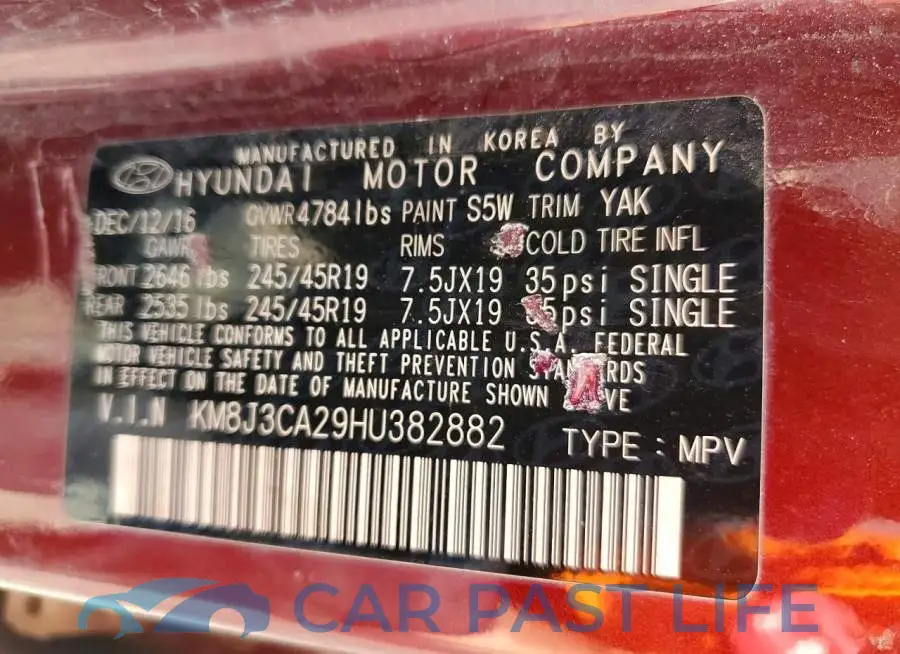 KM8J3CA29HU382882# 13