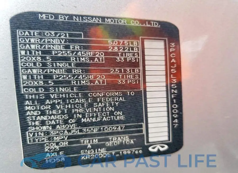 3PCAJ5L35NF100947# 12