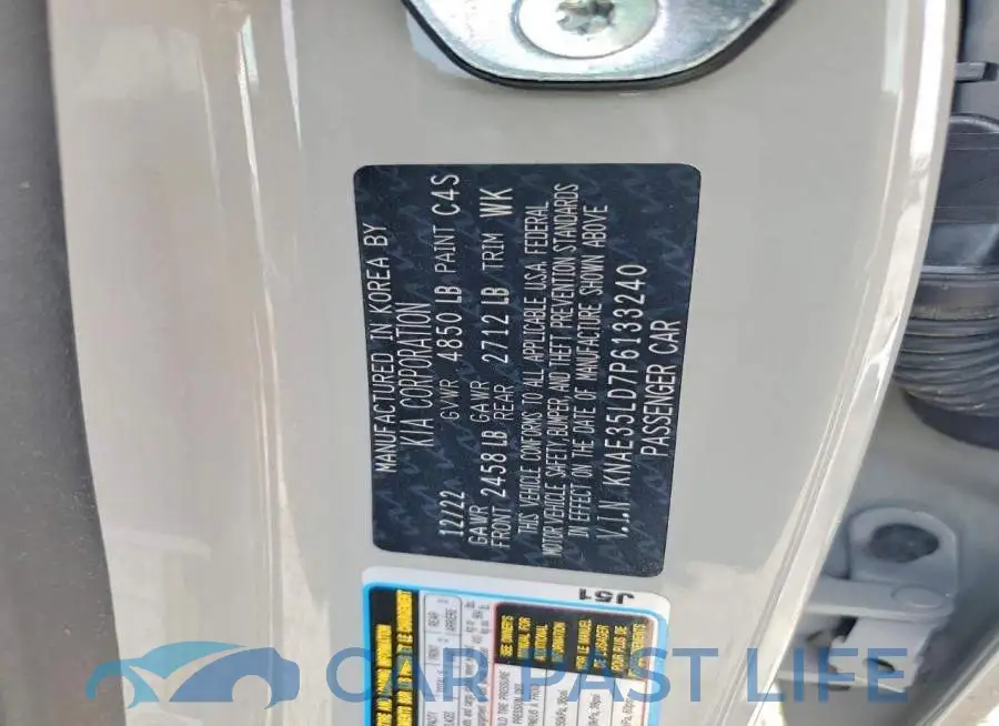 KNAE35LD7P6133240# 12