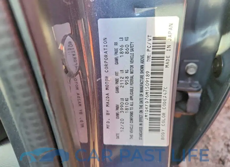 JM1DKFD76M1509189# 12