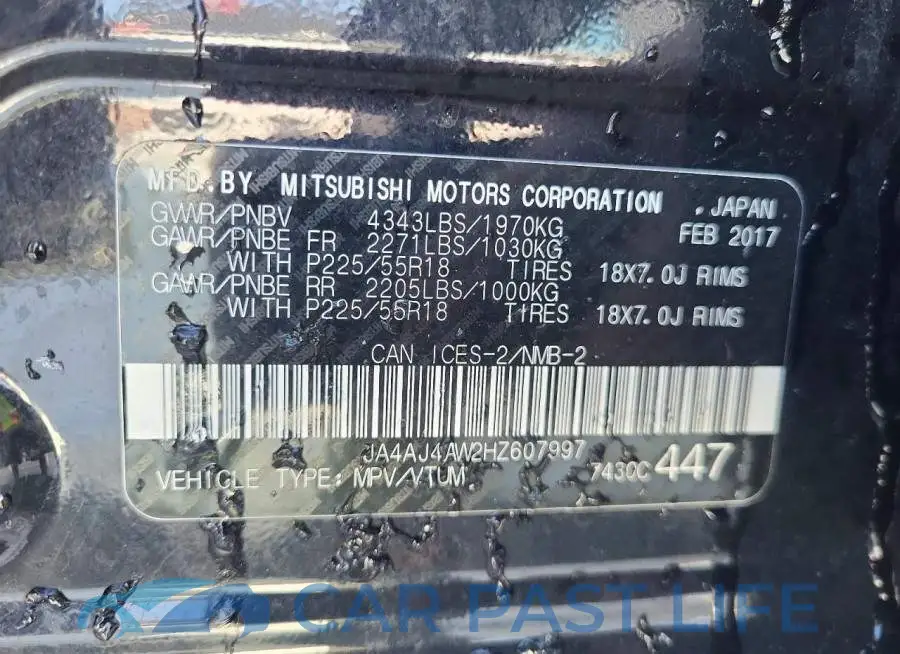 JA4AJ4AW2HZ607997# 13