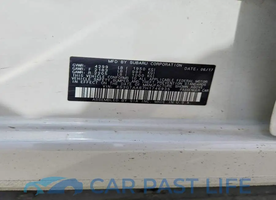 4S3GTAA67H1746935# 13