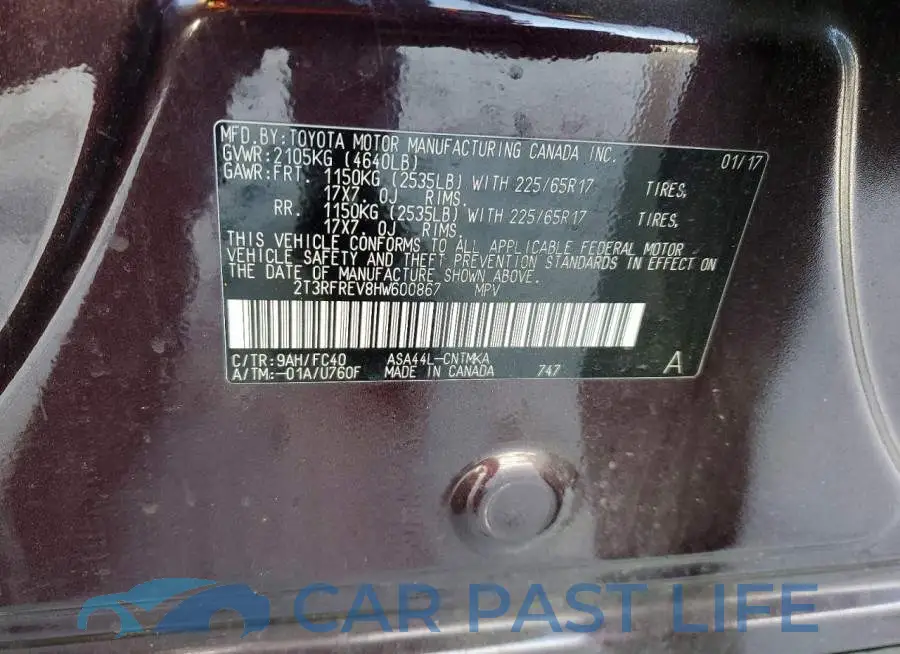 2T3RFREV8HW600867# 13