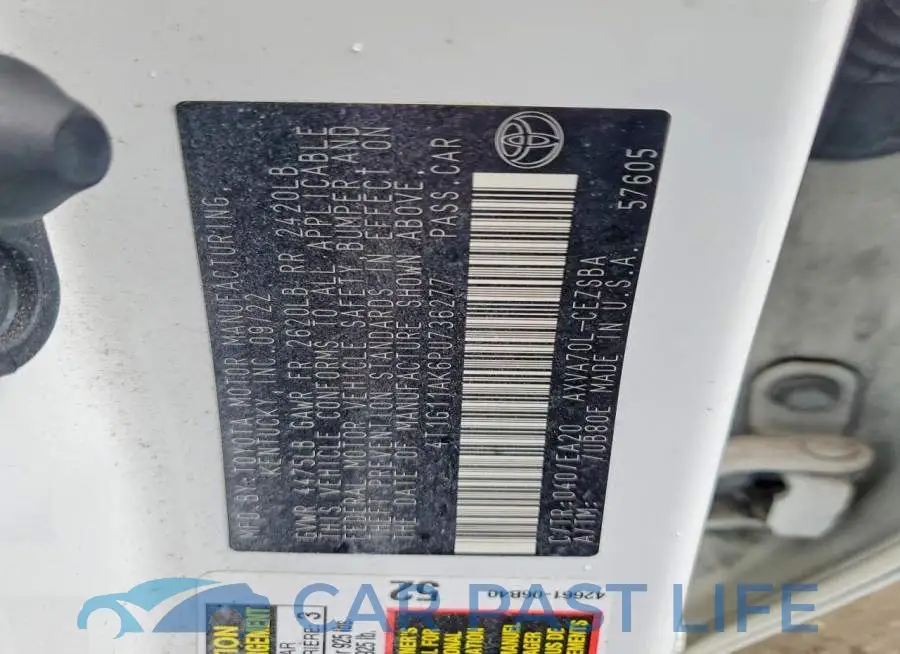 4T1G11AK6PU736277# 12
