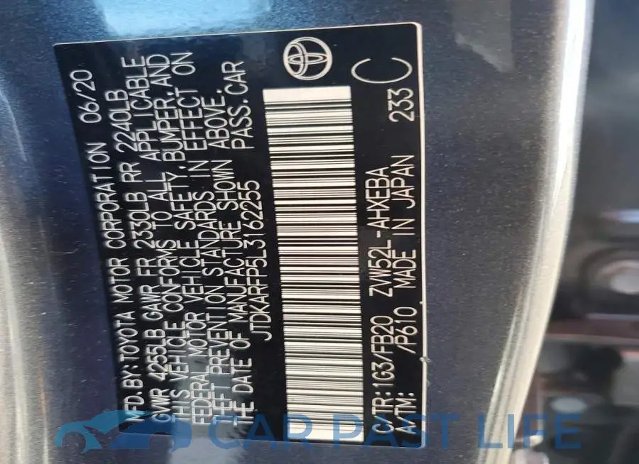 JTDKARFP5L3162255# 12