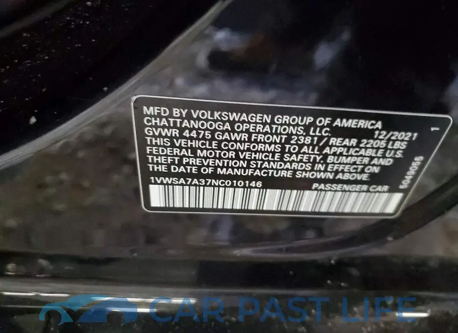 1VWSA7A37NC010146# 12