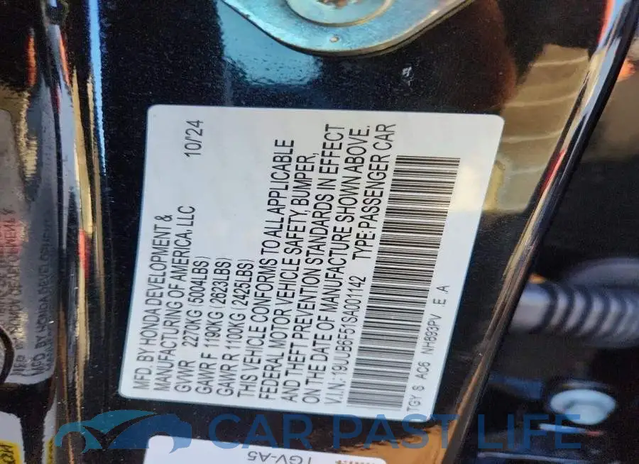 19UUB6F51SA001142# 12