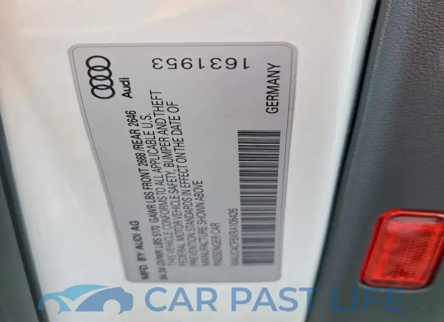 WAUC4CF5XRA108426# 12