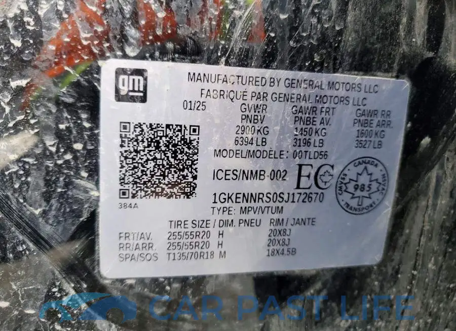 1GKENNRS0SJ172670# 13