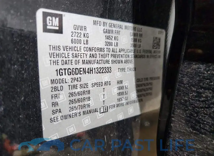 1GTG6DEN4H1322333# 12