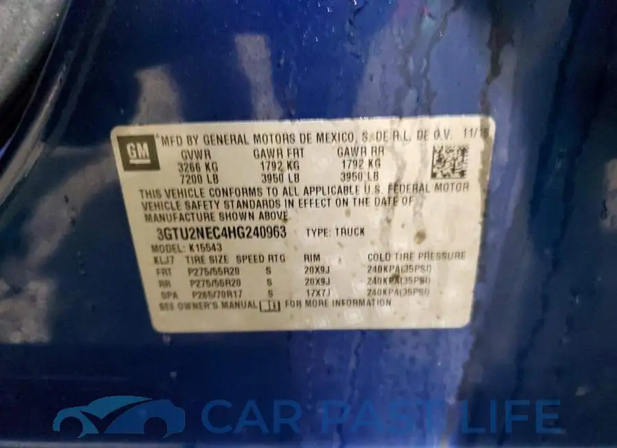 3GTU2NEC4HG240963# 12