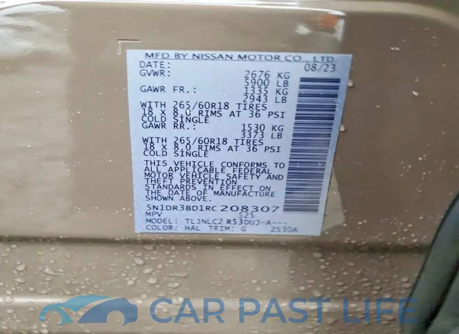 5N1DR3BD1RC208307# 13
