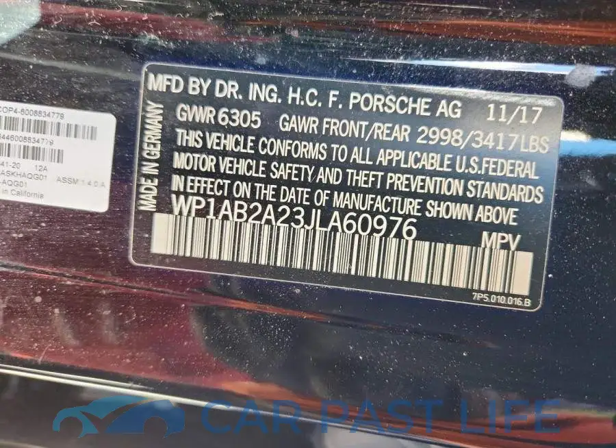 WP1AB2A23JLA60976# 13