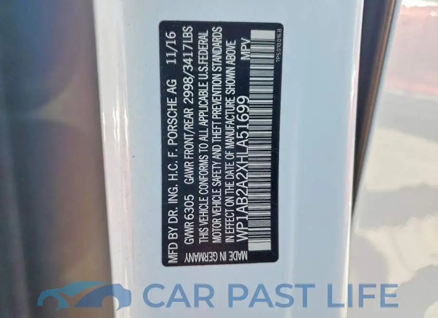 WP1AB2A2XHLA51699# 12