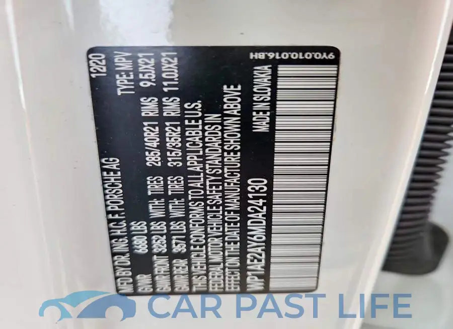 WP1AE2AY6MDA24130# 14
