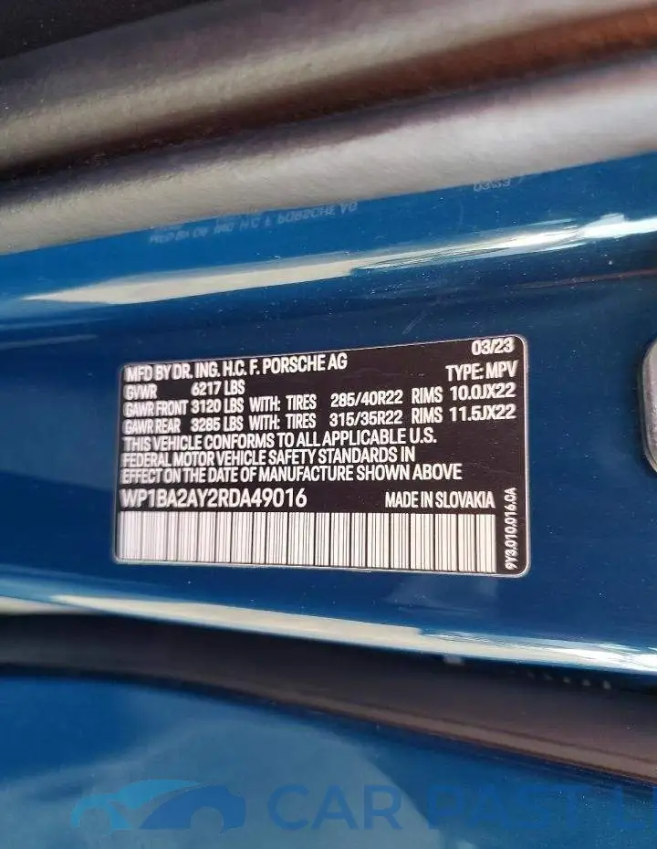 WP1BA2AY2RDA49016# 13
