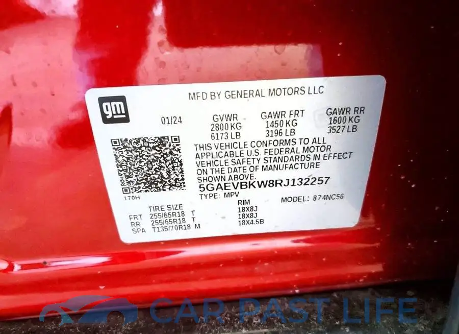 5GAEVBKW8RJ132257# 13