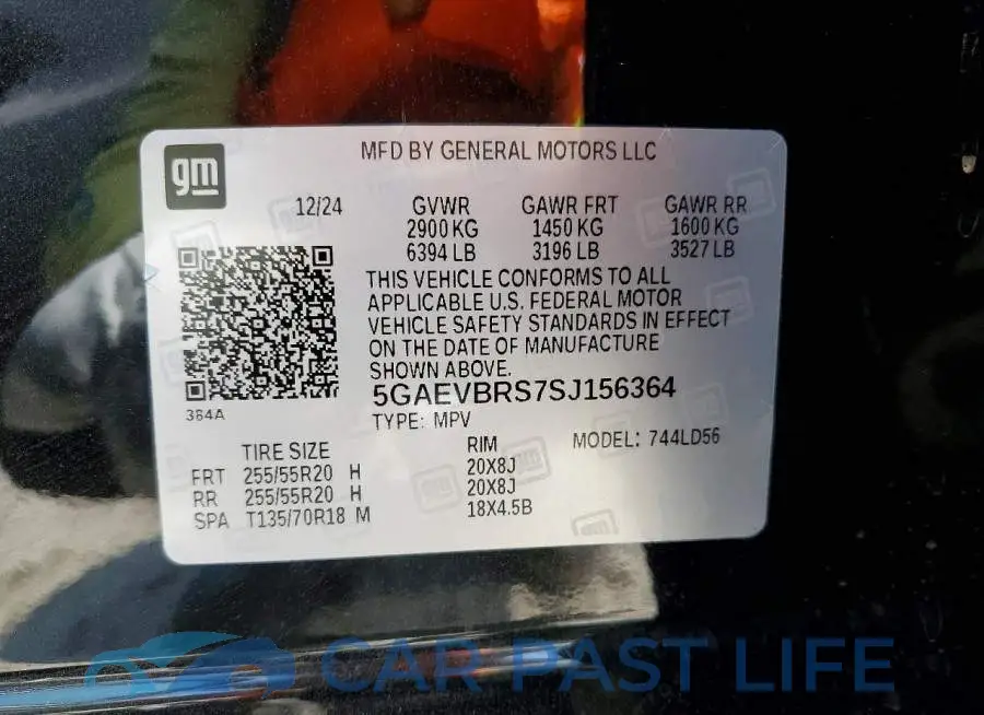 5GAEVBRS7SJ156364# 13