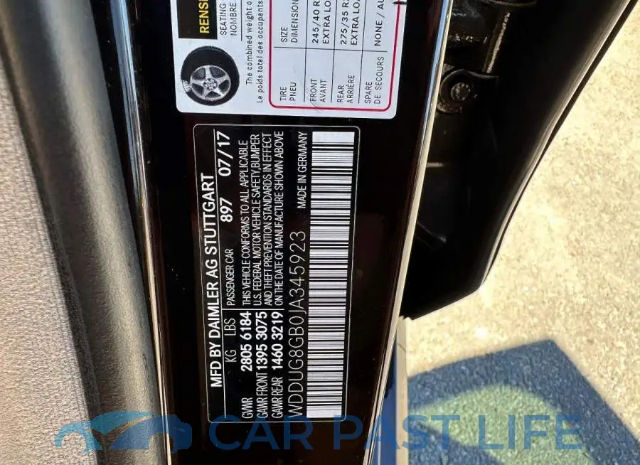 WDDUG8GB0JA345923# 10