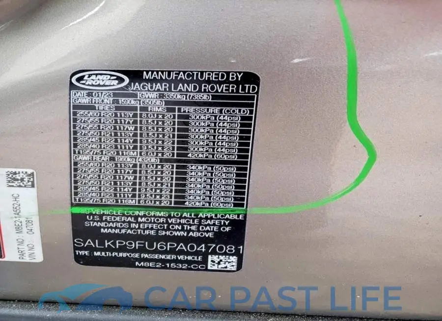 SALKP9FU6PA047081# 13