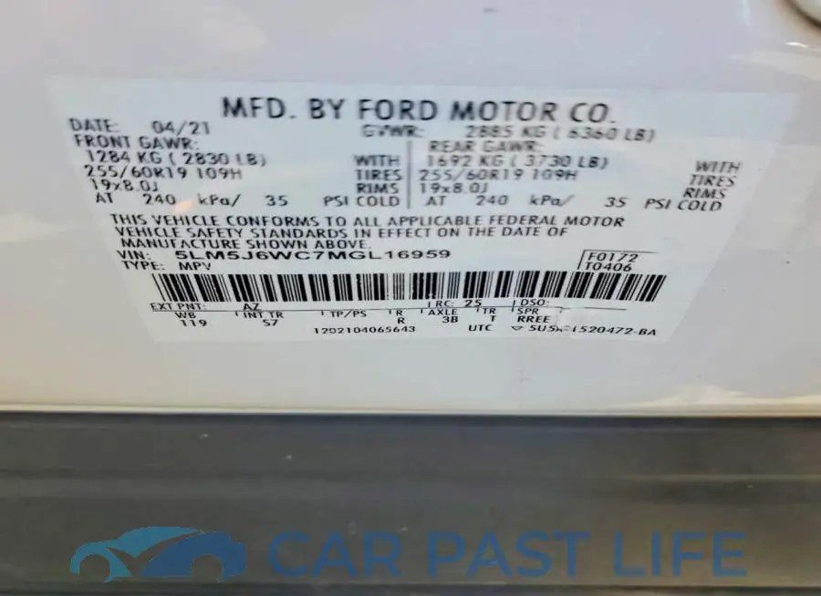 5LM5J6WC7MGL16959# 14