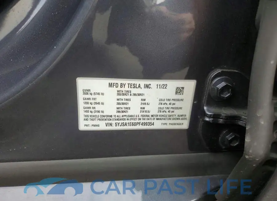 5YJSA1E60PF499354# 12