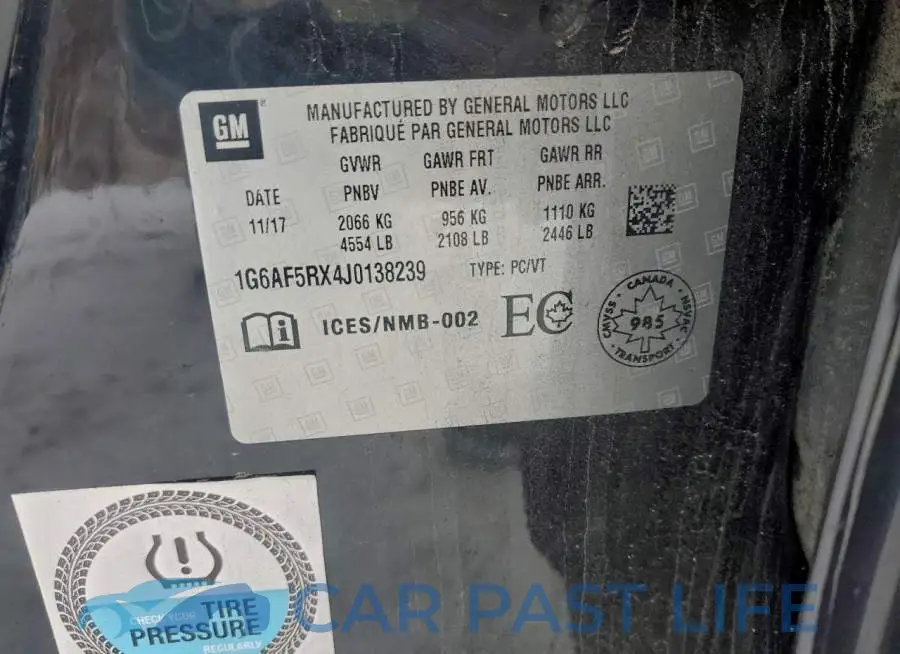 1G6AF5RX4J0138239# 12