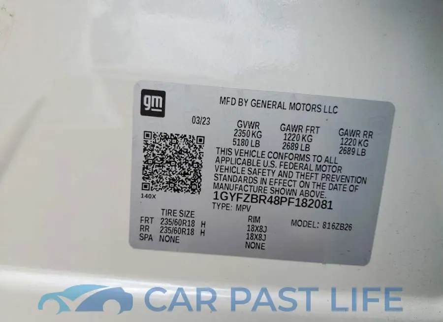 1GYFZBR48PF182081# 13