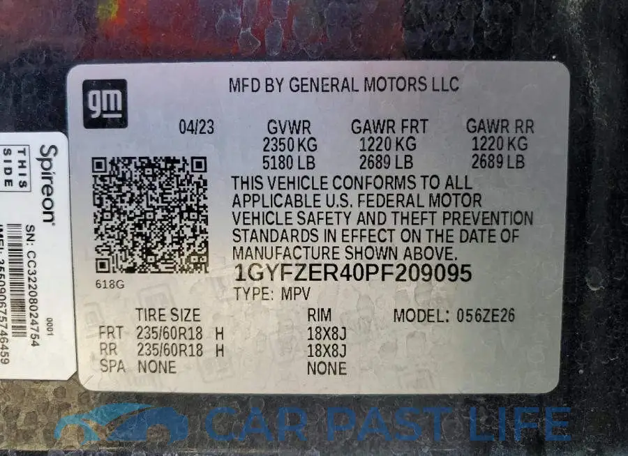 1GYFZER40PF209095# 13
