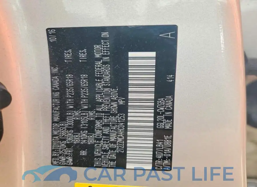 2T2ZZMCA4HC041253# 13