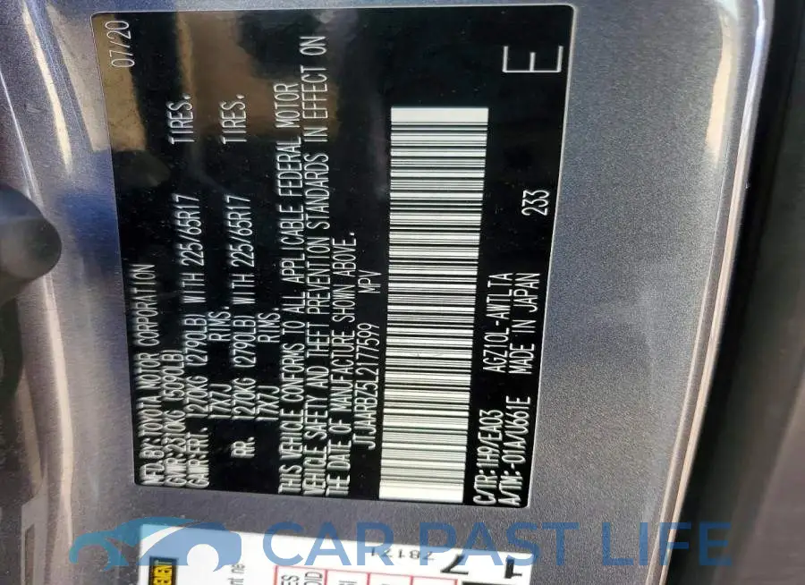 JTJAARBZ5L2177599# 12