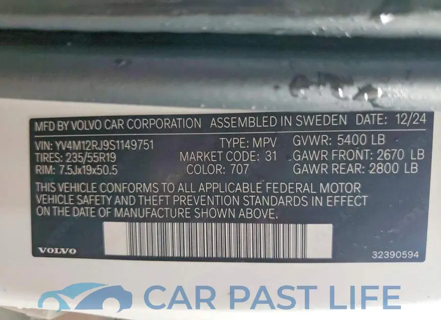 YV4M12RJ9S1149751# 12