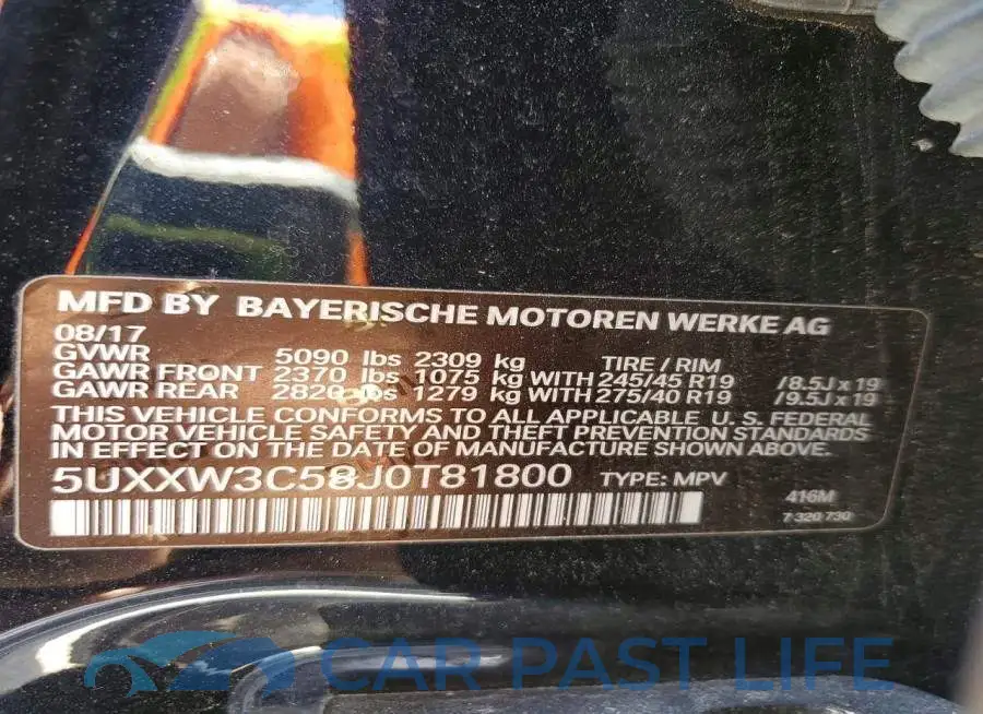 5UXXW3C58J0T81800# 13