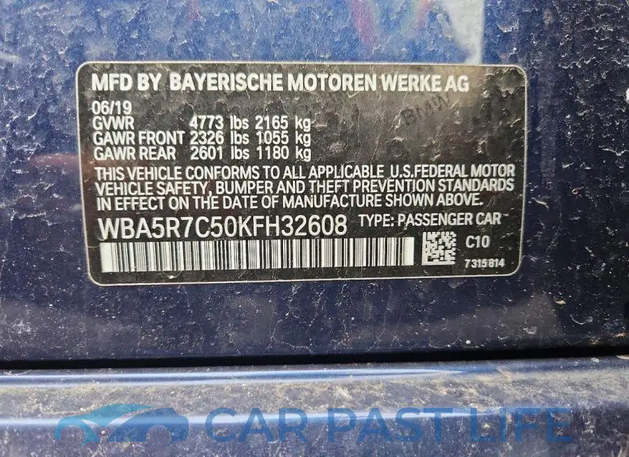WBA5R7C50KFH32608# 12