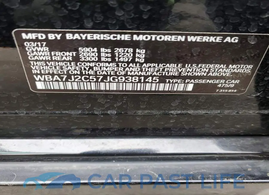 WBA7J2C57JG938145# 12