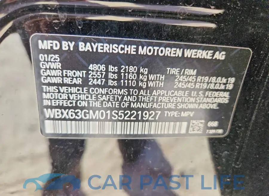 WBX63GM01S5221927# 13