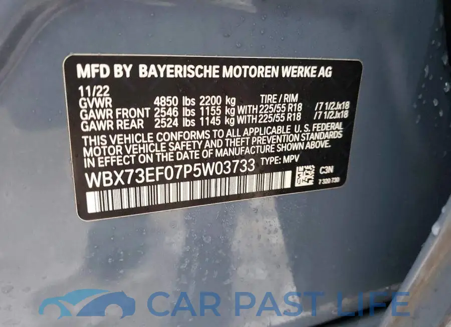 WBX73EF07P5W03733# 13