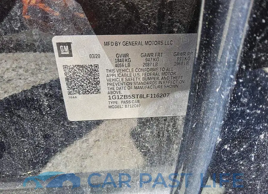 1G1ZB5ST8LF116207# 12