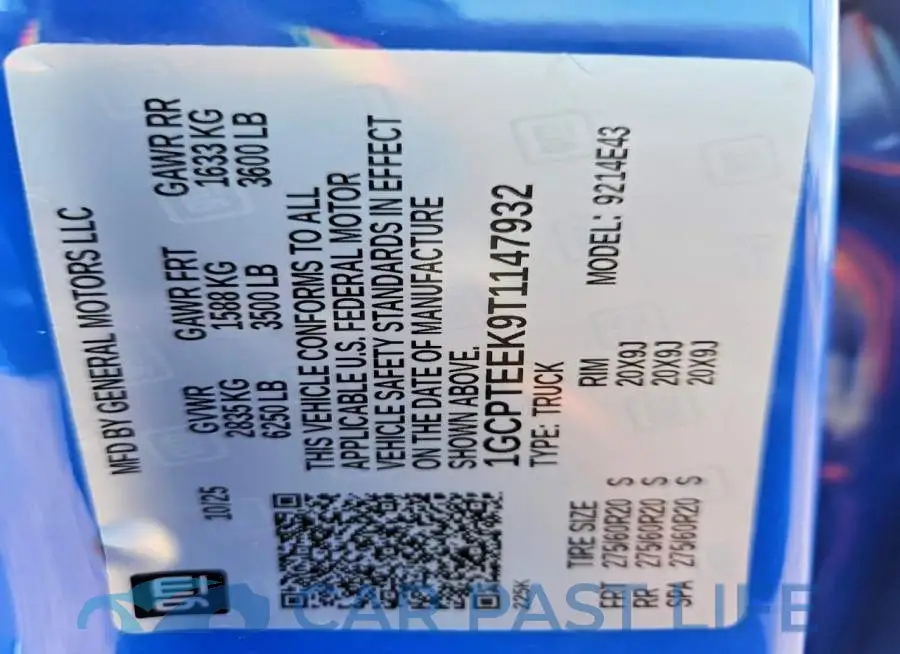 1GCPTEEK9T1147932# 12