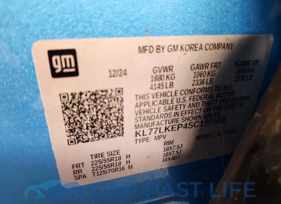 KL77LKEP4SC196501# 13