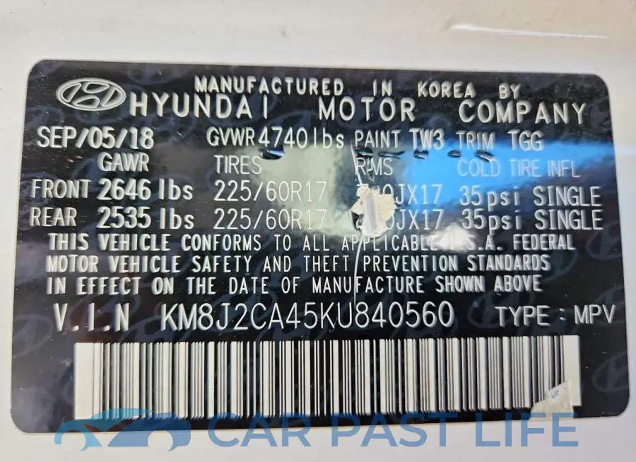KM8J2CA45KU840560# 14