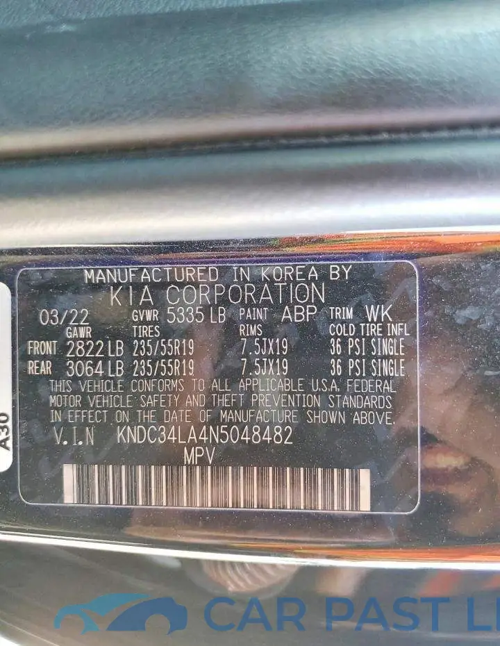 KNDC34LA4N5048482# 12