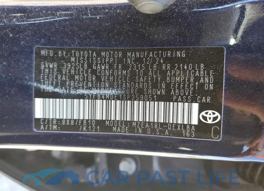 5YFB4MDE1SP259051# 13