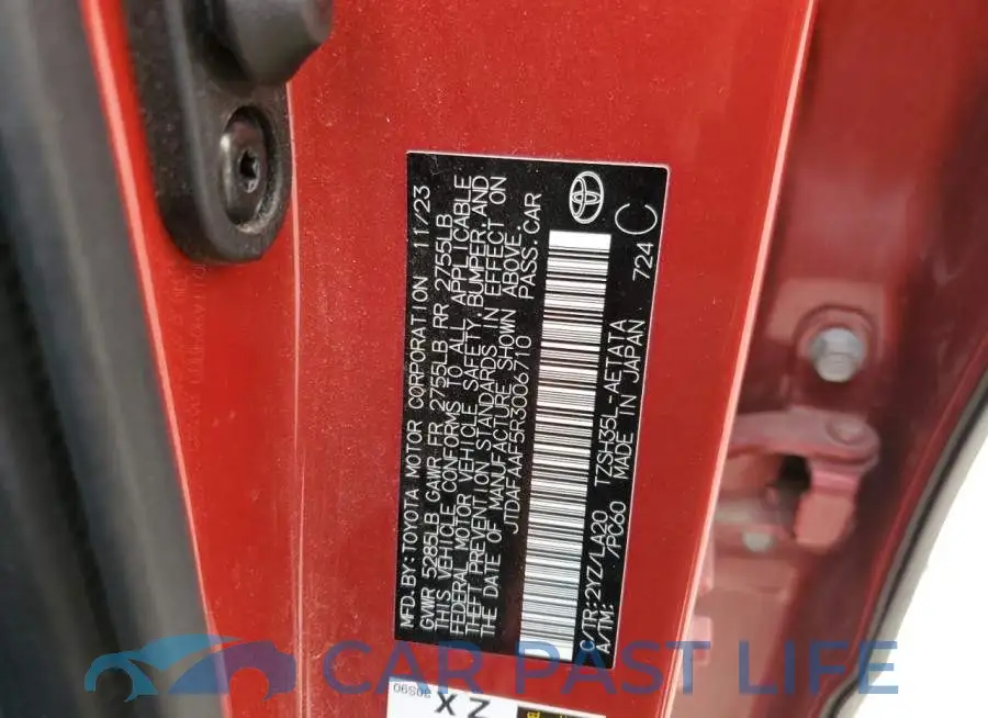 JTDAFAAF5R3006710# 12