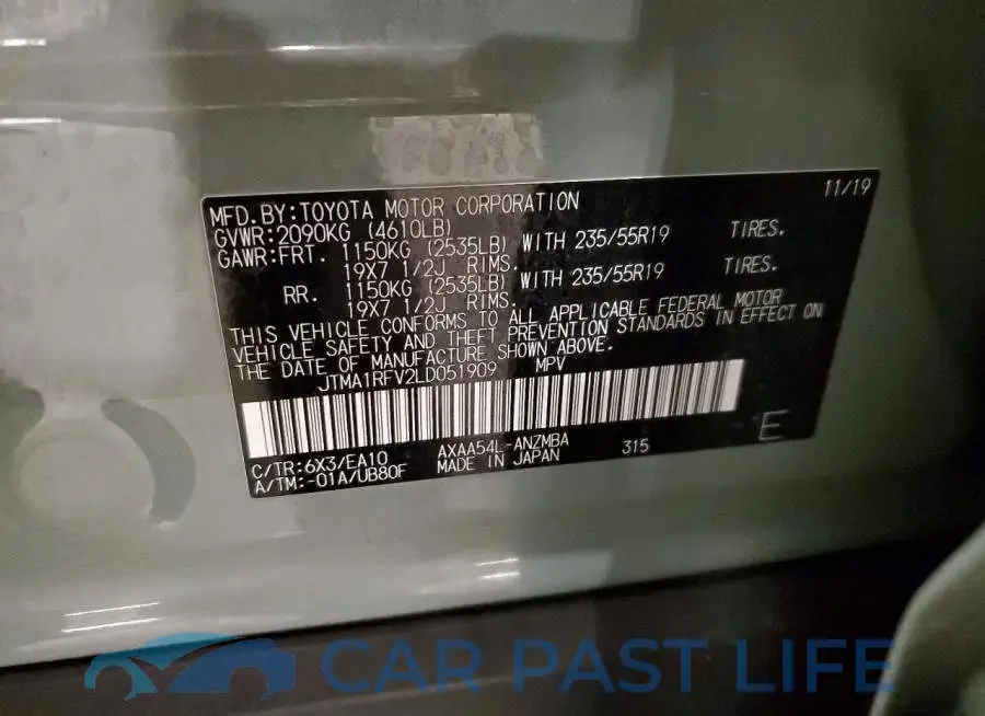 JTMA1RFV2LD051909# 14