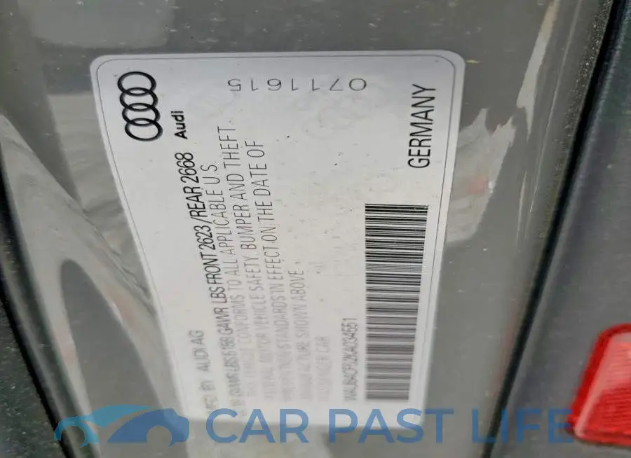 WAUB4CF52KA034551# 12