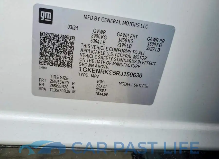 1GKENRKS5RJ150630# 13